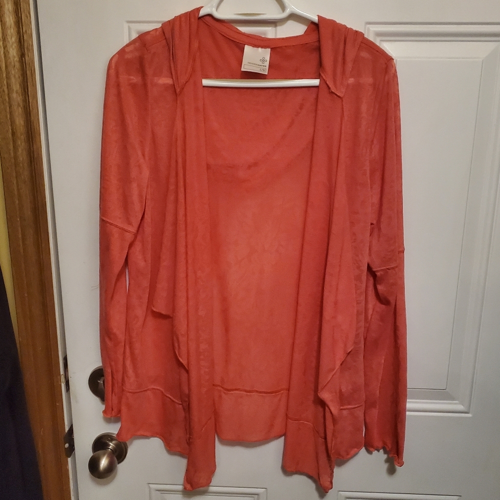 Denver Hayes lightweight burnout waterfall cardigan